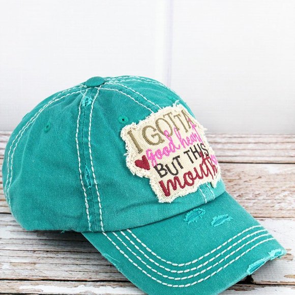 NWT Distressed Good Heart Cap - Picture 2 of 3